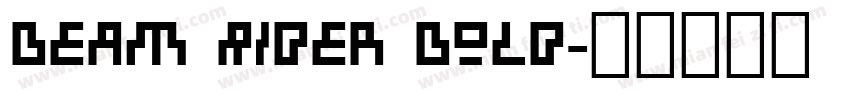 Beam Rider Bold字体转换